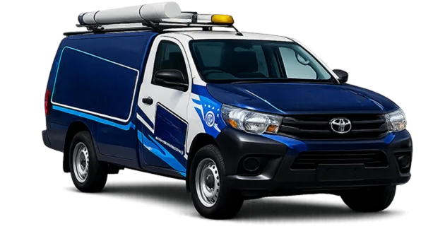 Our drain service van out on a Narrabeen job